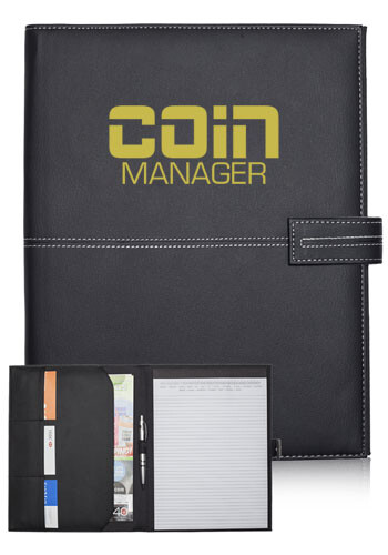 White Stitch Leather Portfolios