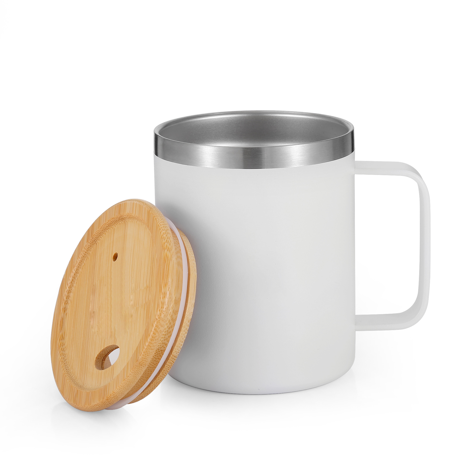 Endura 14oz Double Wall Mug with SS Outer, Plastic Liner and Handle with Ringneck 6
