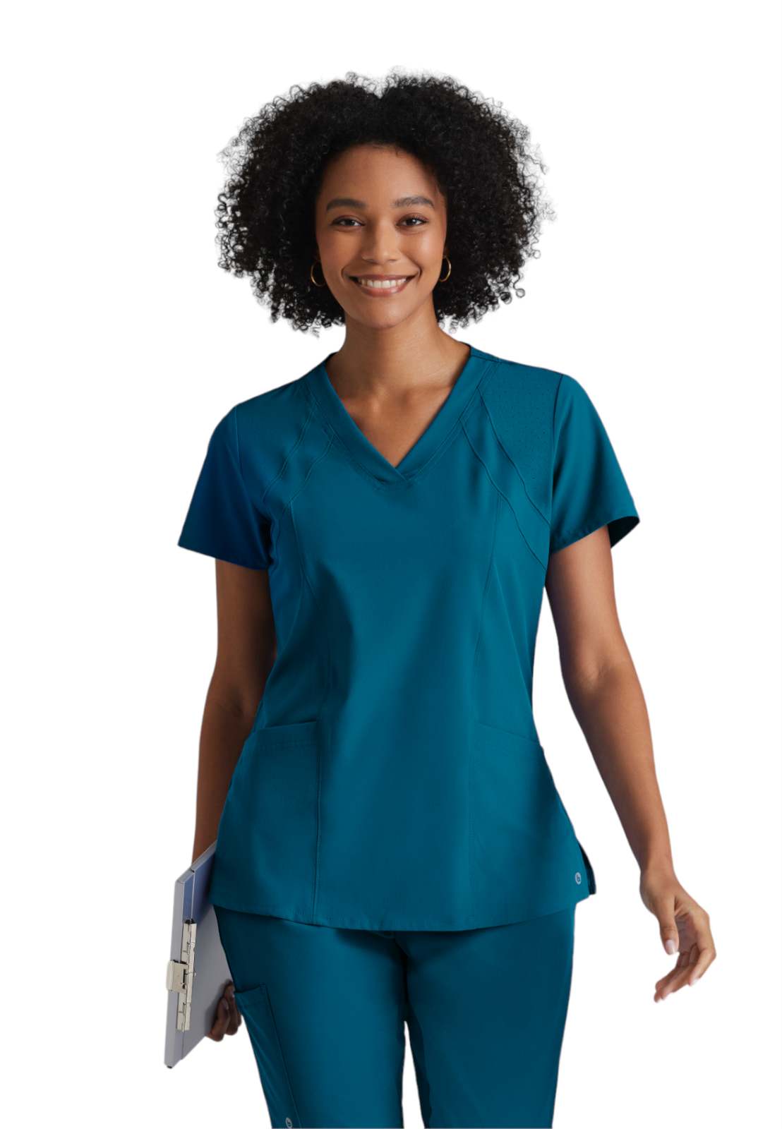 Barco One - Women's Four-Pocket V-Neck Racer Scrub Top 13
