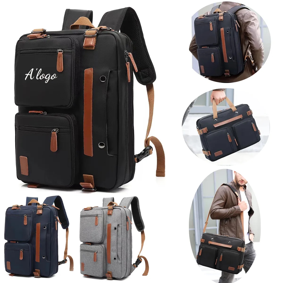 3 in 1 Fashion business Laptop Briefcases 6