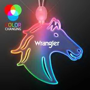 Acrylic Horse Head Shape Necklace with LED 5