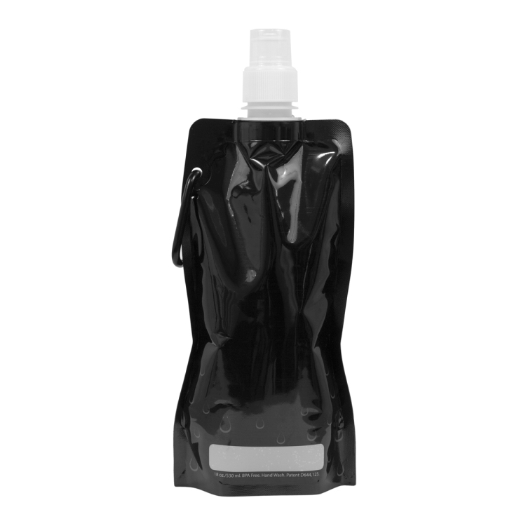 "Roll Up" 18 oz Foldable and Reusable Water Bottle with Matching Carabiner 27