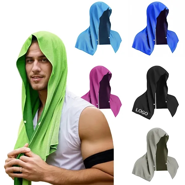 Cooling Hooded Towel with Quick-Dry Beach Cover-Up 4