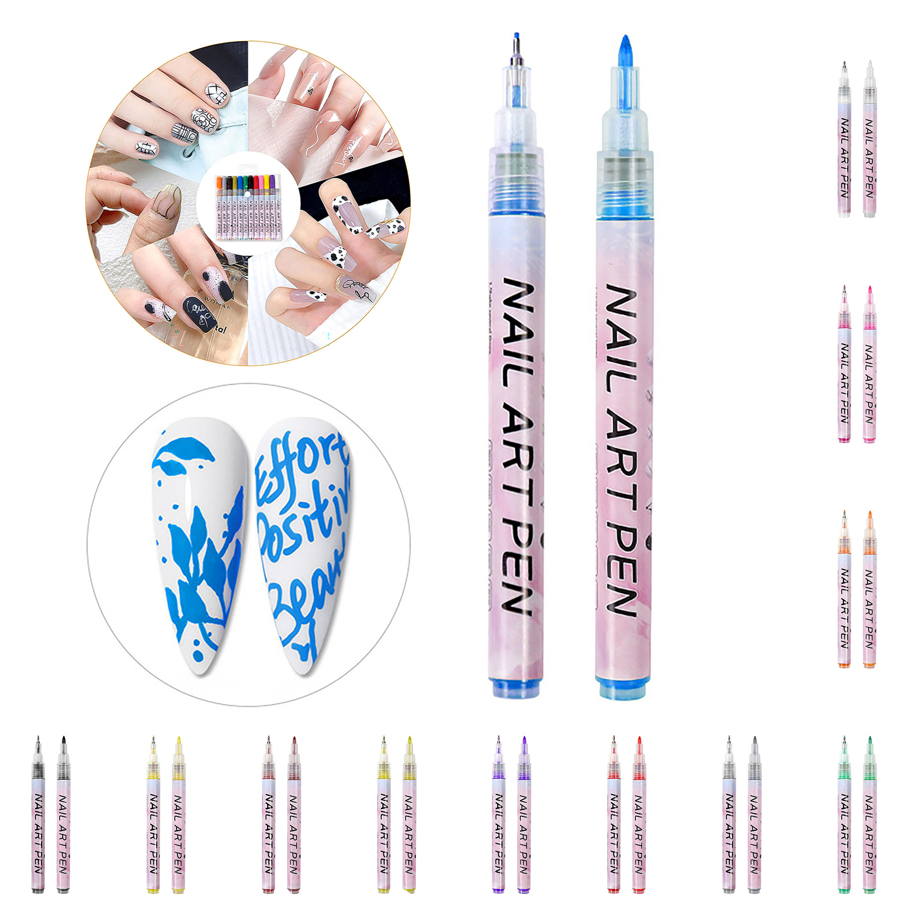 12 Colors Nail Art Graffiti Pen 6
