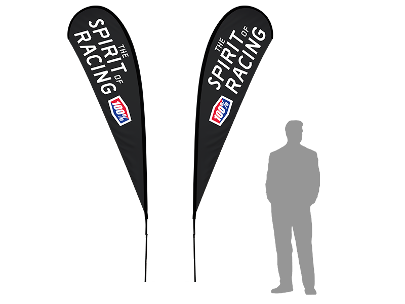 11ft Double Sided TearDrop Flag w/ Pole