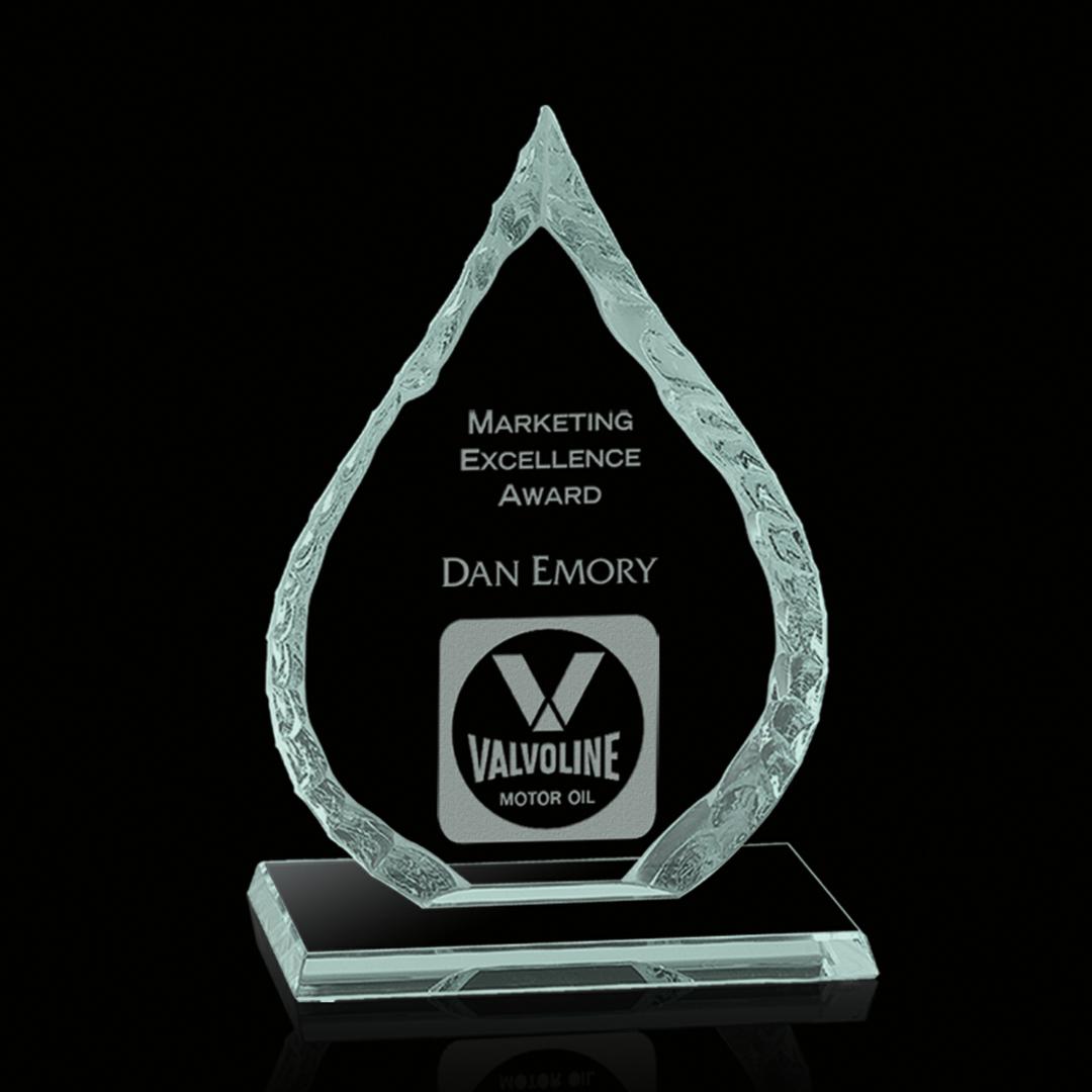 Iceberg Oil Drop Award on Base - Jade 6