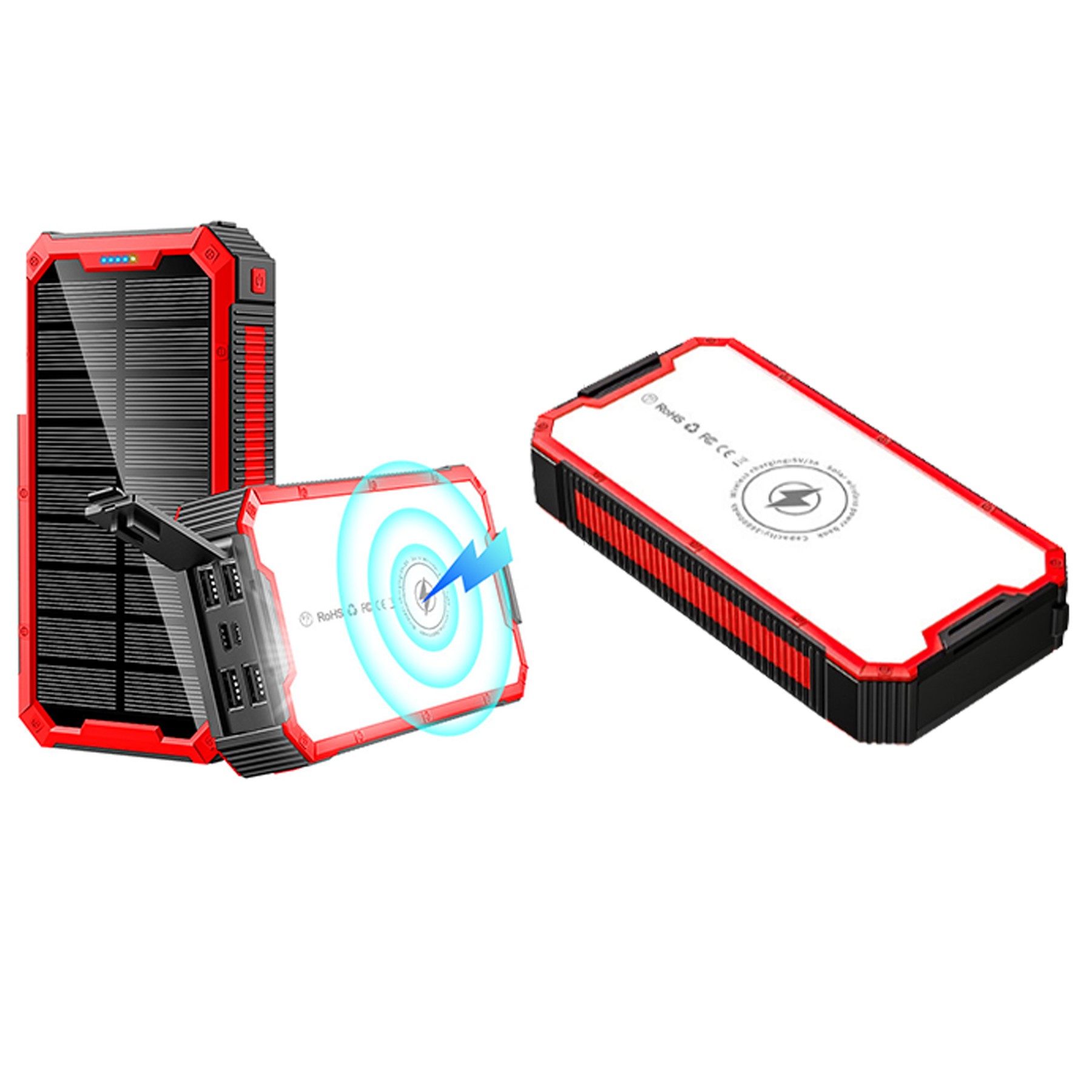 20000Mah Solar Power Bank Flashlight 5