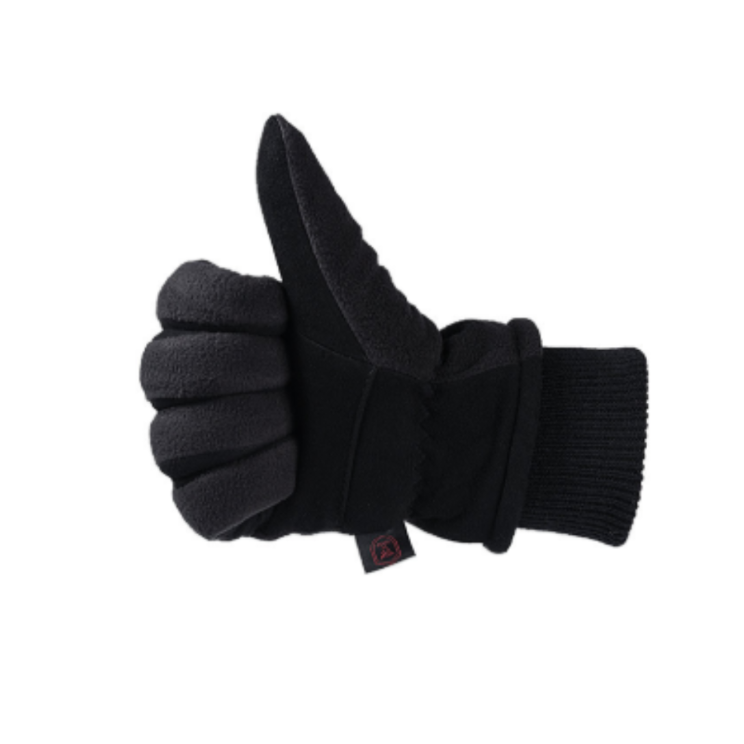 Deerskin and velvet winter warm gloves 5