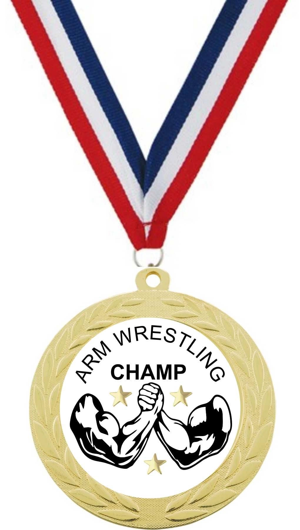 2 3/4" Bright Gold Insert Medal 4