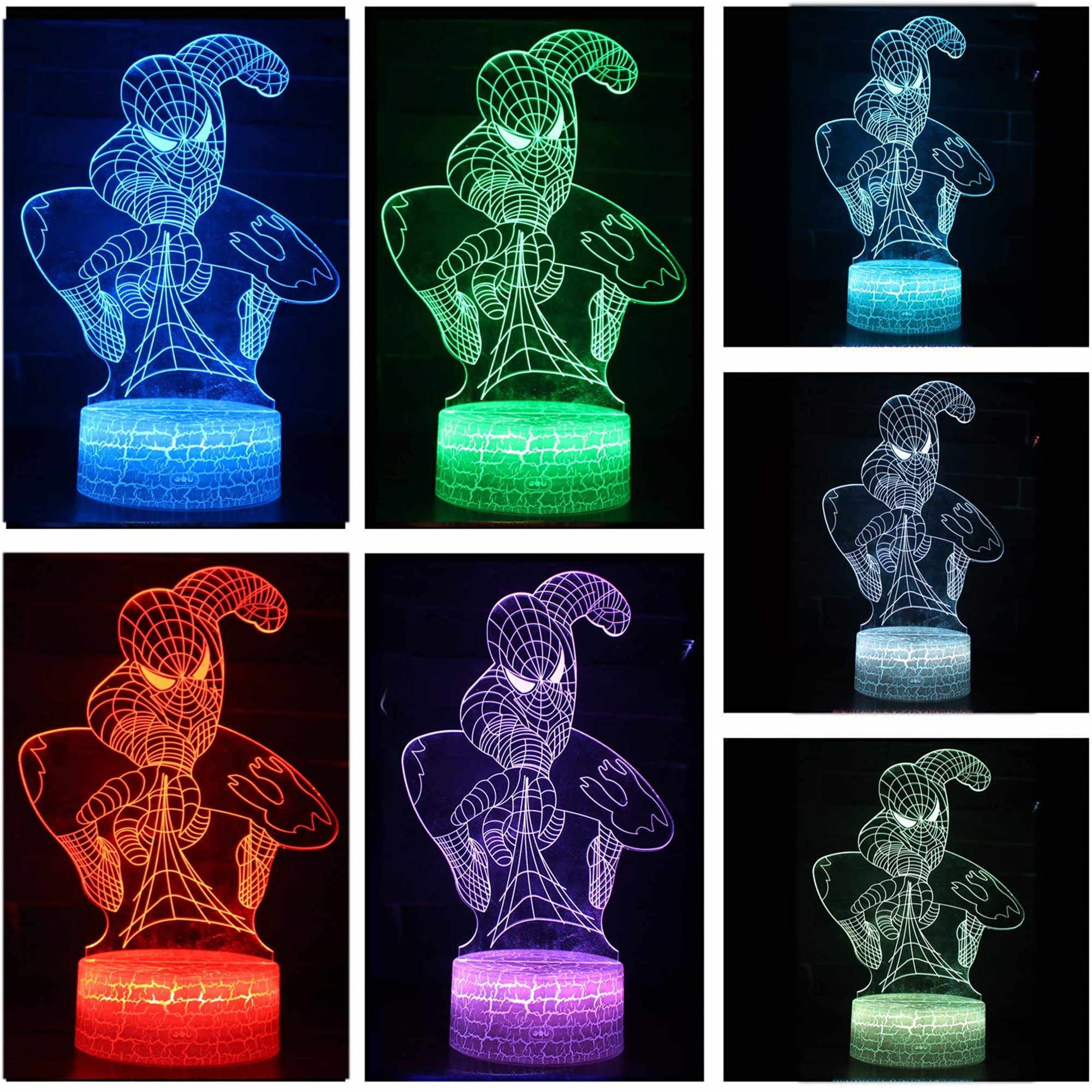 Superhero 3D Night Light Spiderman Toys 2