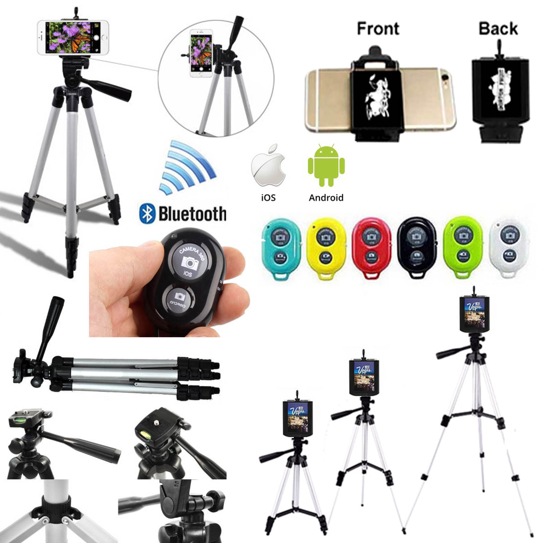 iBank ® Tripod + Universal Mount + Bluetooth Remote Shutter 3
