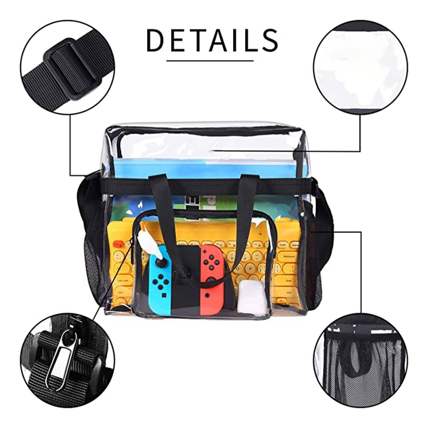 Transparent See Through Clear Tote Bag 2