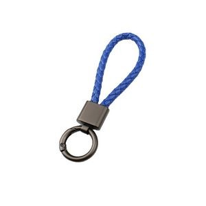 Woven PU Leather Keychain With Metal Buckle 12