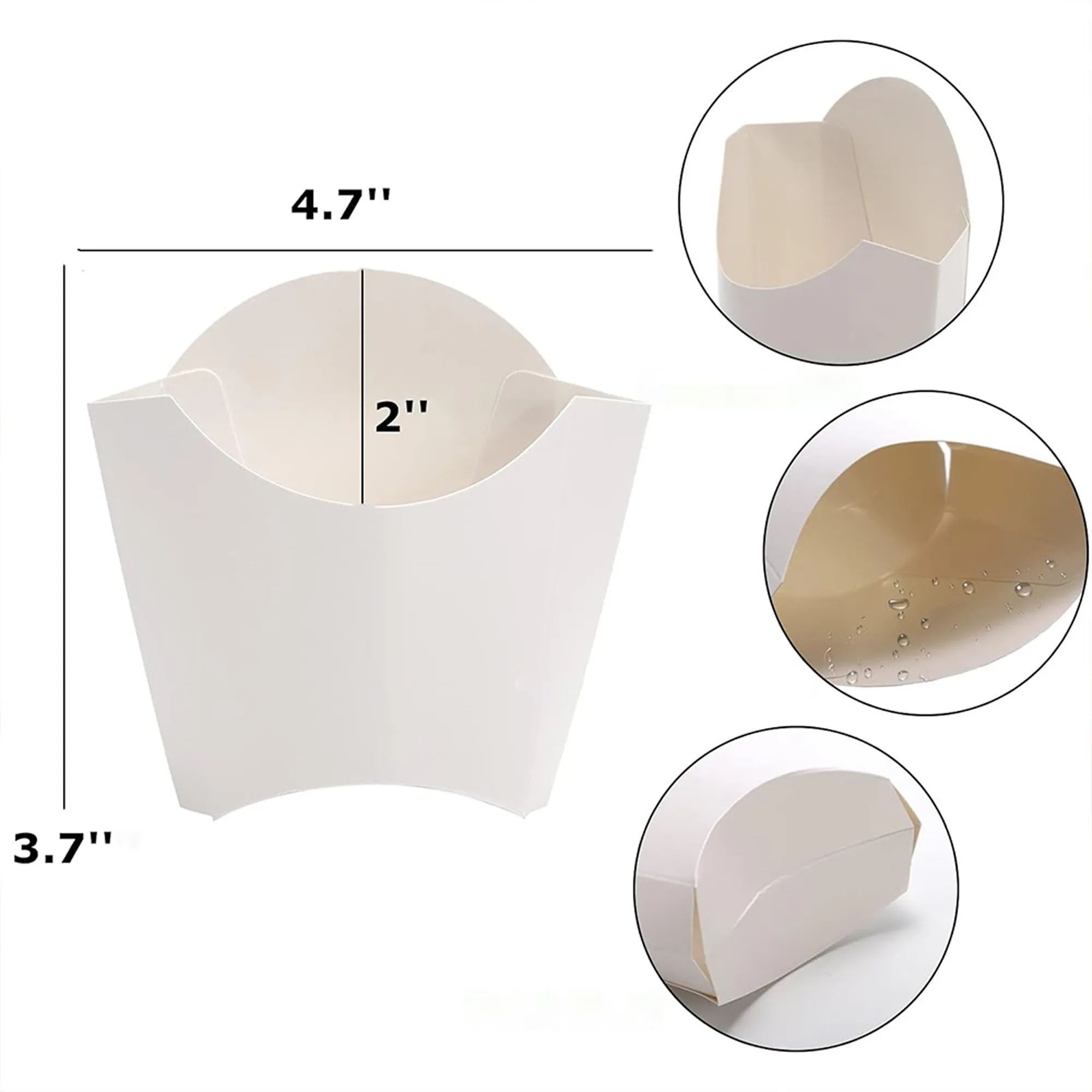 Disposable French Fries Container Chips Snack Box 5