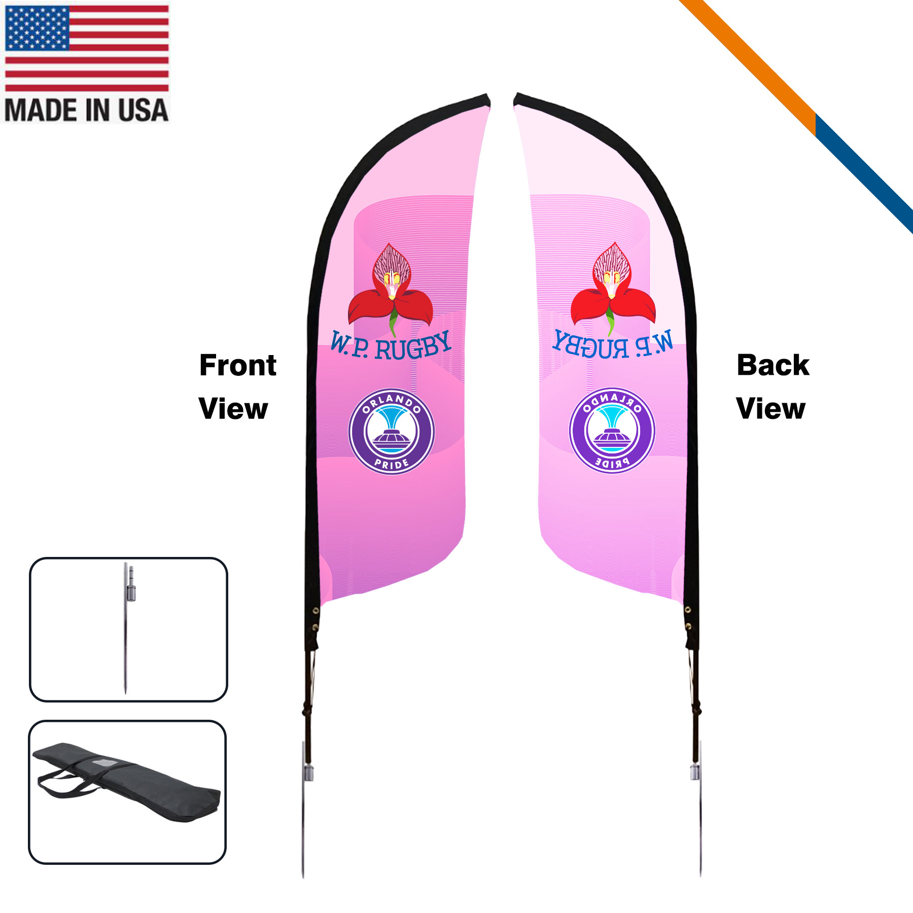 7' Cobb Single-Sided Feather Flag 4