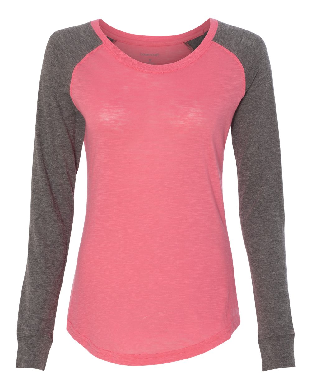 Women's Preppy Patch Slub Long Sleeve T-Shirt - T66 12