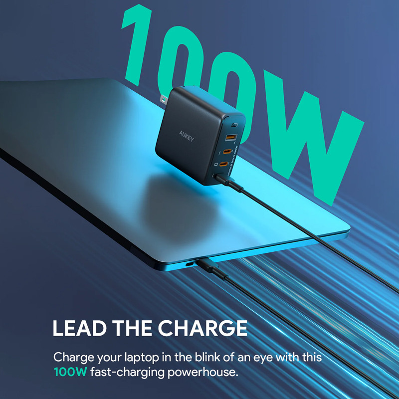 Aukey 4-Port PD 100W Wall Charger 8
