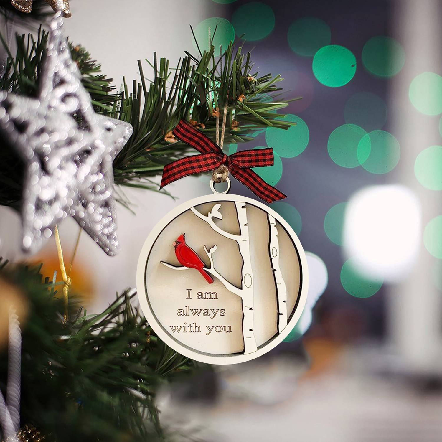 Christmas Tree Cardinal Memorial Ornament 4