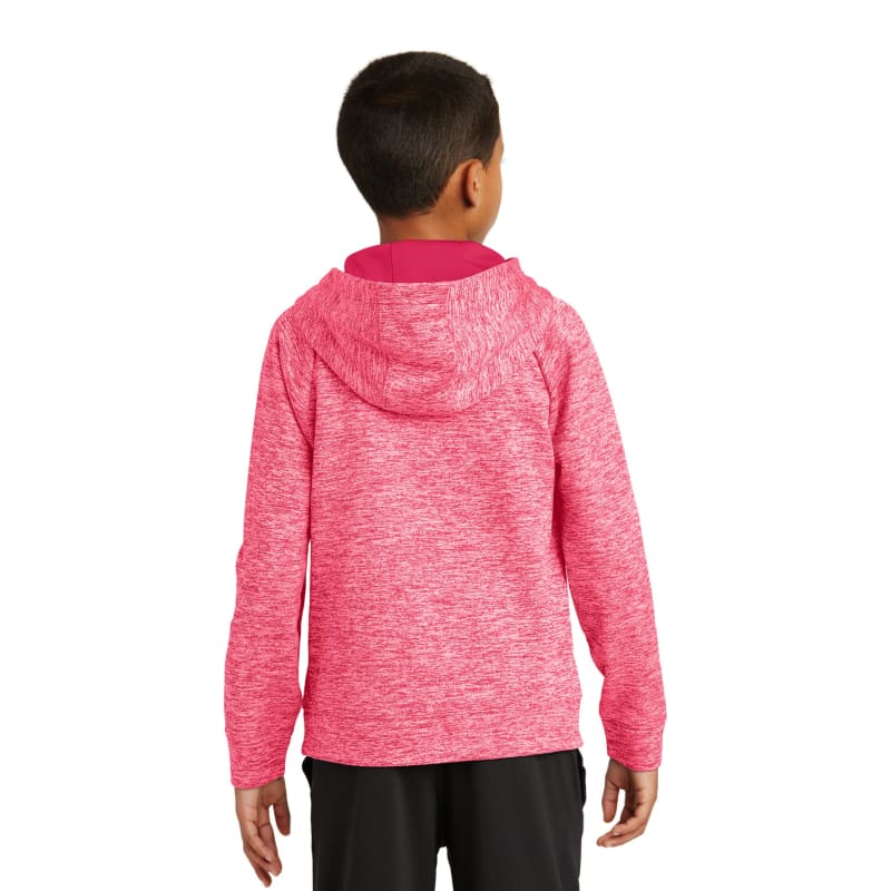 Sport-Tek Youth PosiCharge Electric Heather Fleece Hooded Pullover. 18