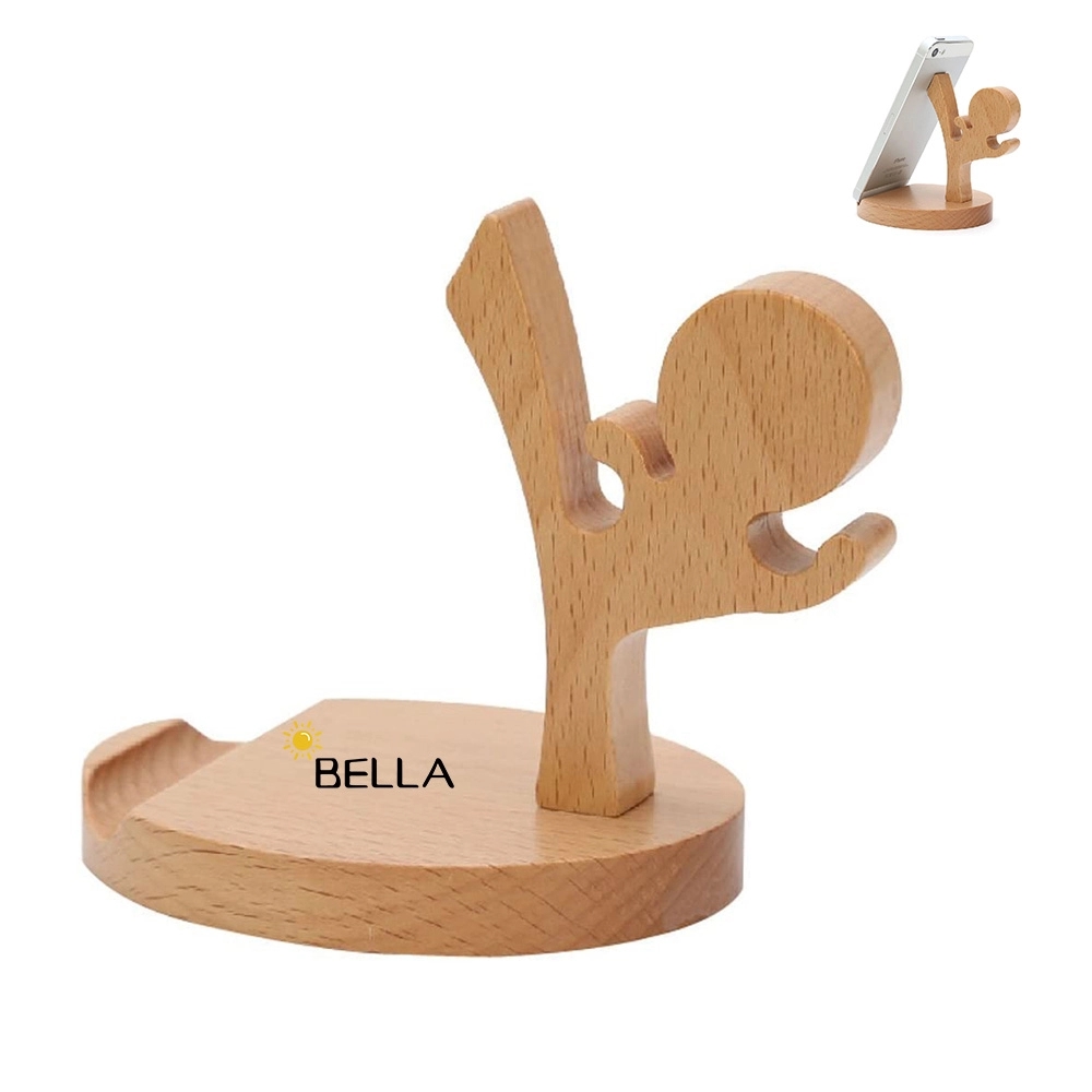 Wooden Karate Kid Cell Phone Holder 1