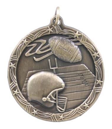 Football Shooting Star Medal, 1 3/4" 1