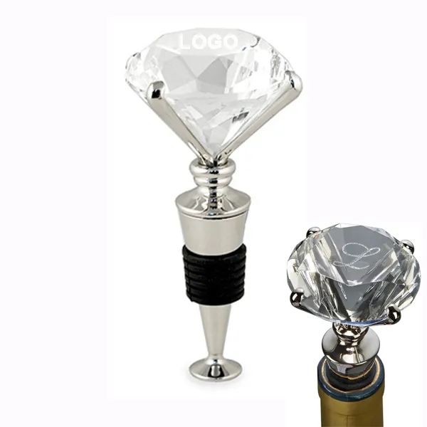 Engraved Diamond Shaped Bottle Stopper 2