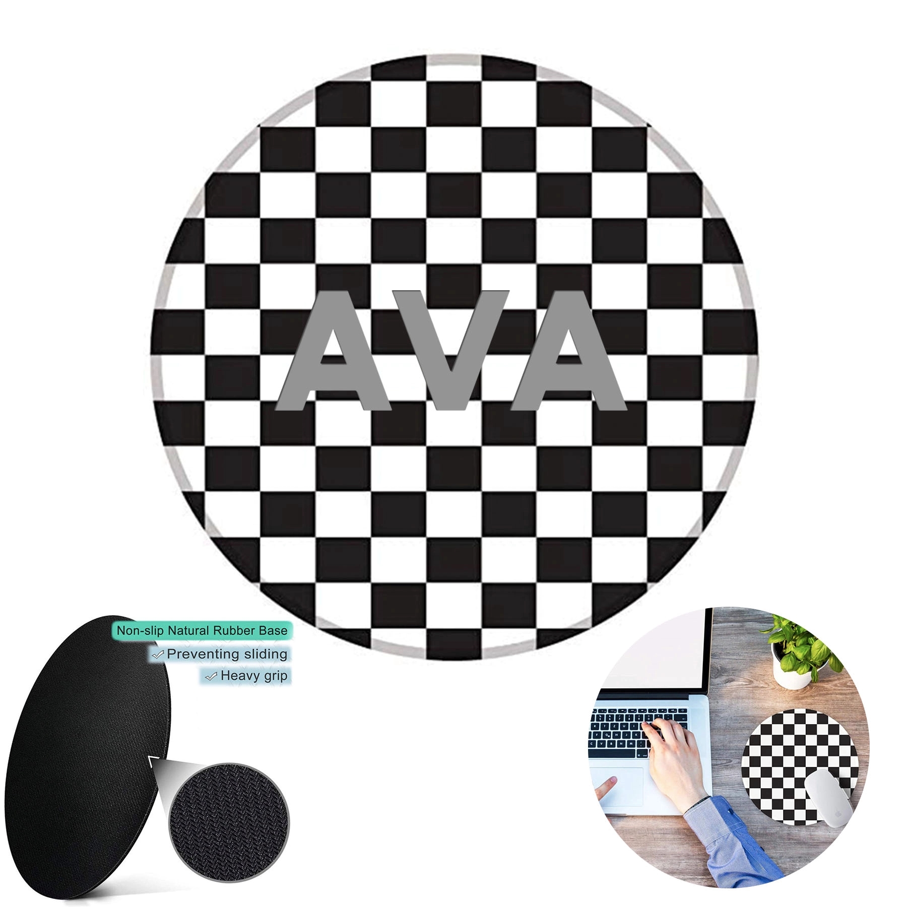 Round Non-Slip Mouse Pad 2