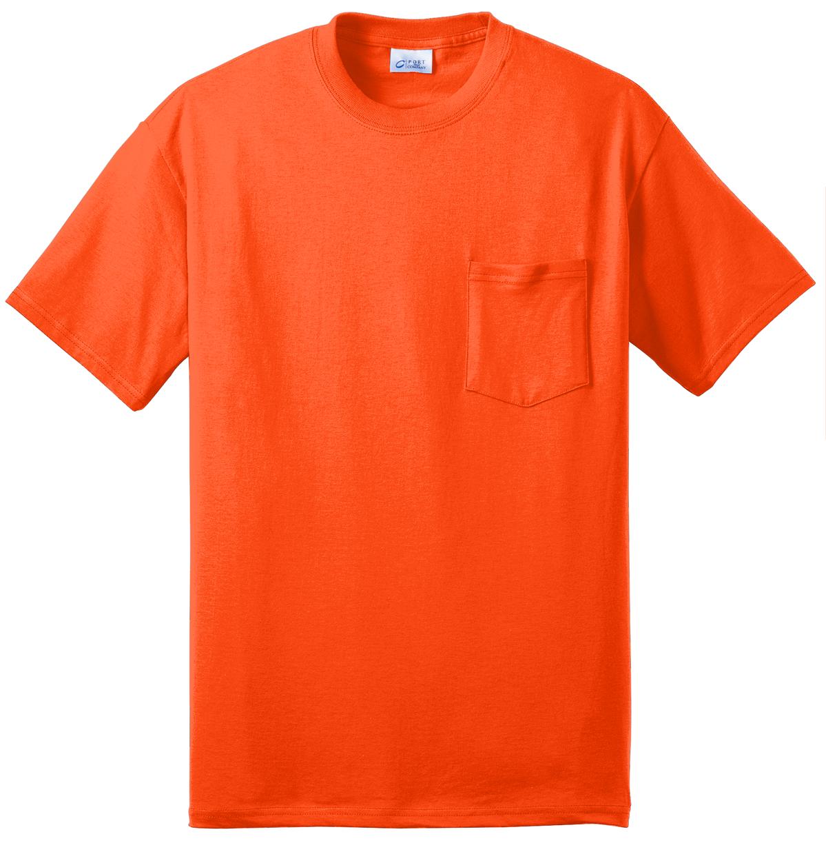 Port & Co Core Blend Pocket Tee. PC55P 109