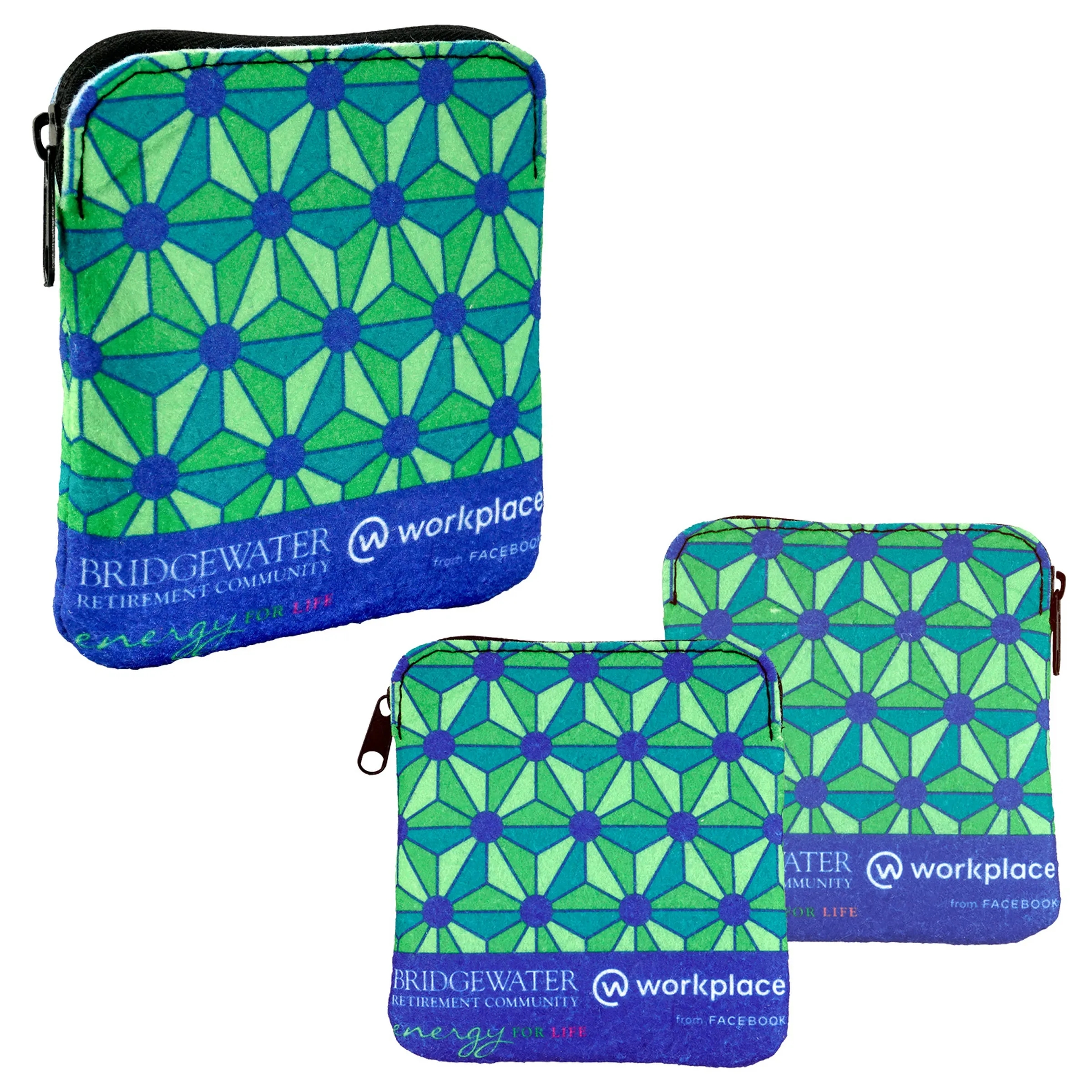 FAUX FELT TECHIE POUCH