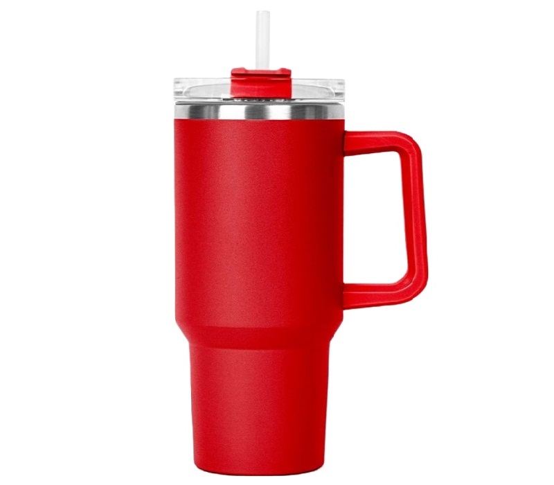 Stainless Steel Tumbler with Handle and Straw, 40 oz. 5