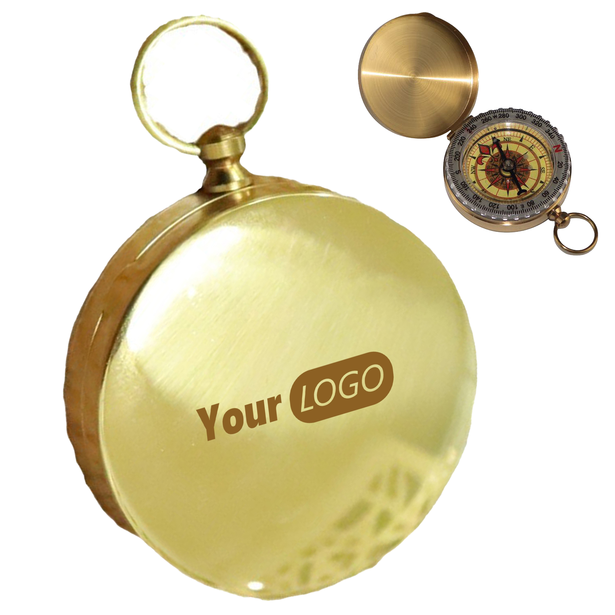 Brass Multi Functional Illuminated Compass With Cover 4