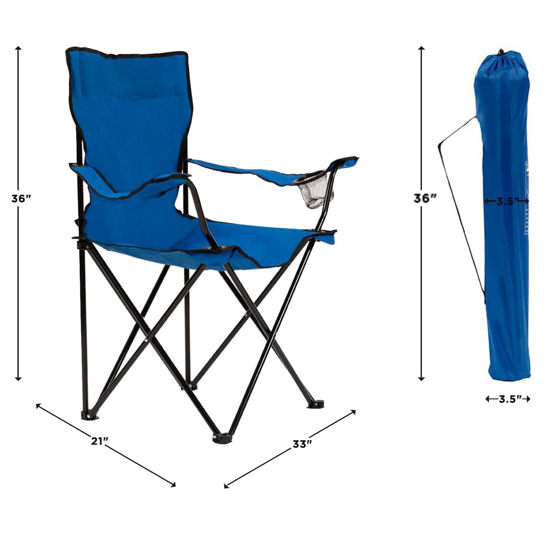 Oxford Cloth Plus Steel Folding Chair With Carrying Bag 2