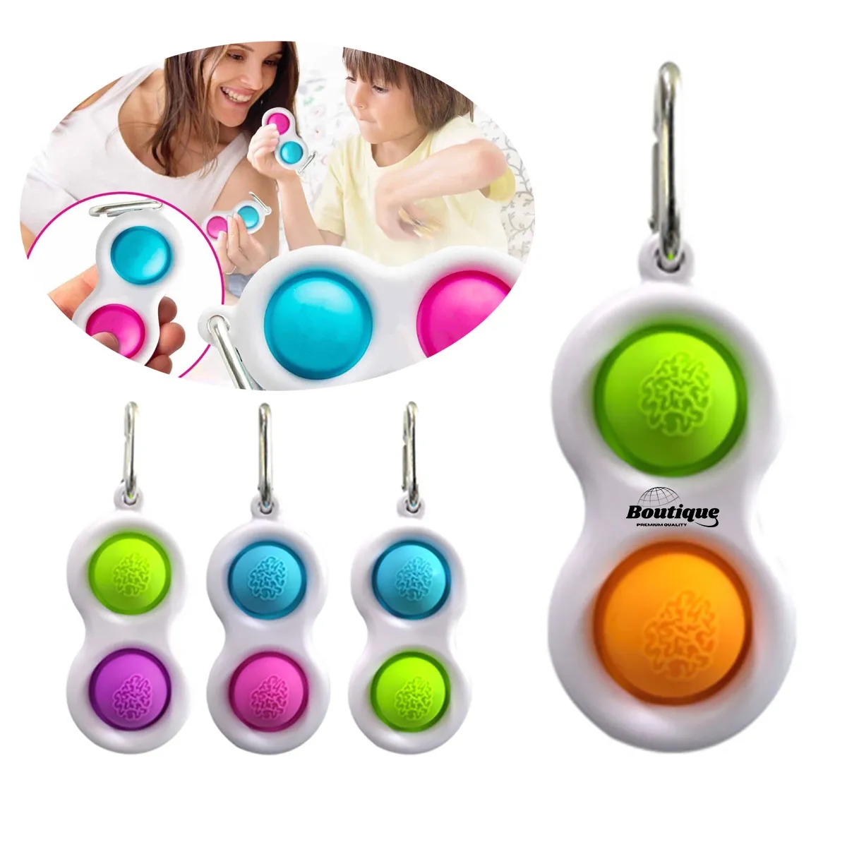 Mini Fidget Release Stress pop Toys Lovely Bags Keychain 2