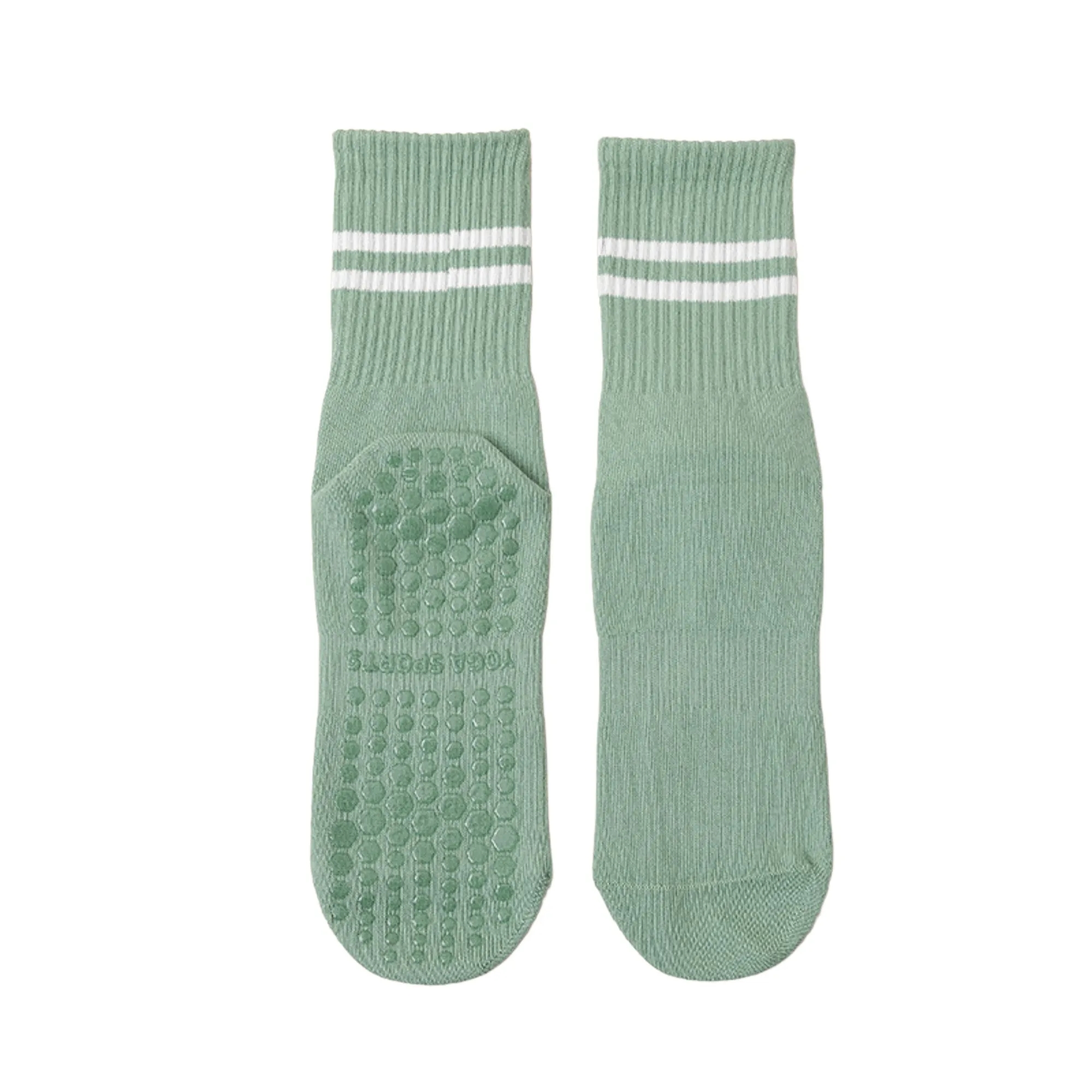 Cotton non-slip silicone indoor sports socks 7