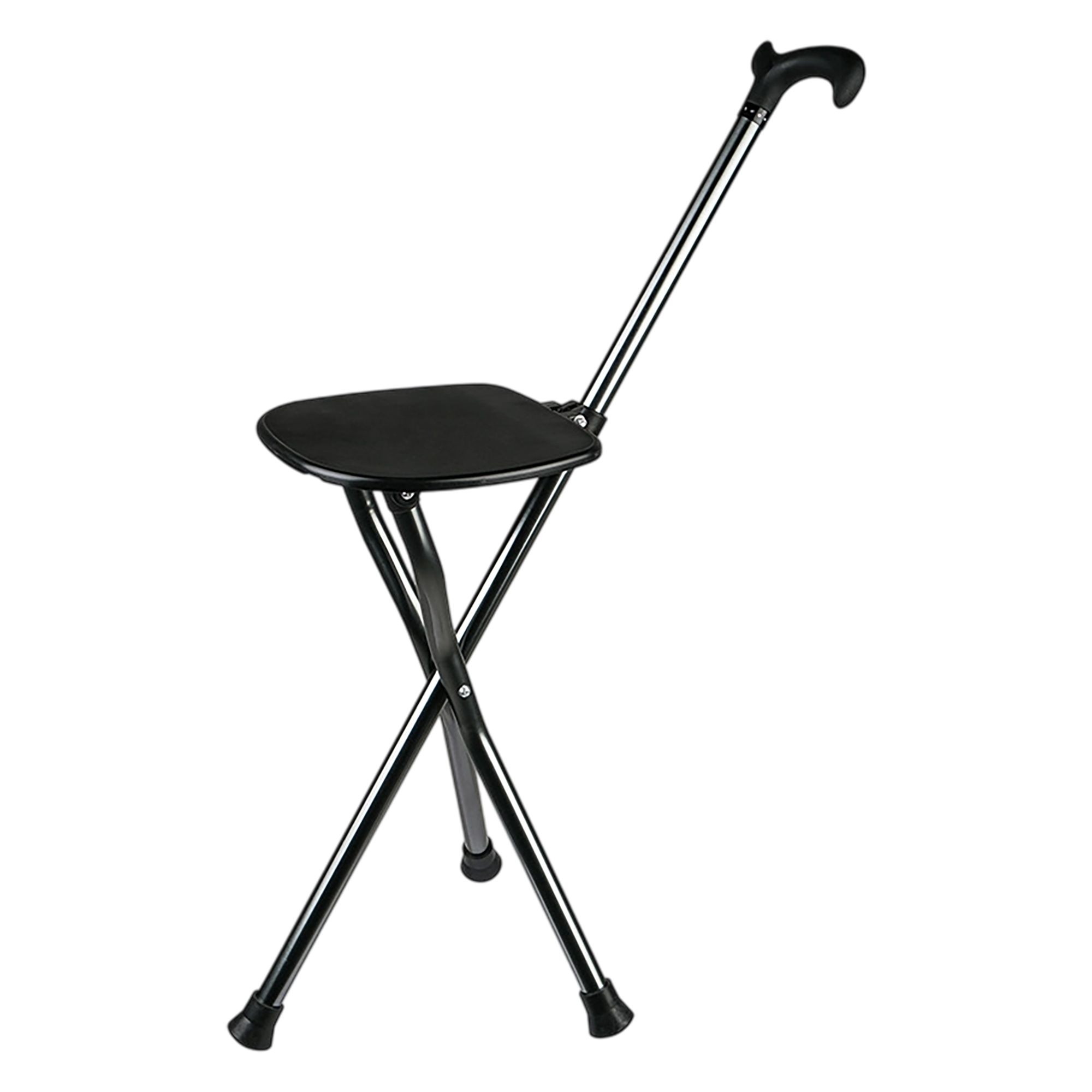 Aluminum Folding Crutch Chair With Three Leg Support 9.1" Length x 35.5" Height 3