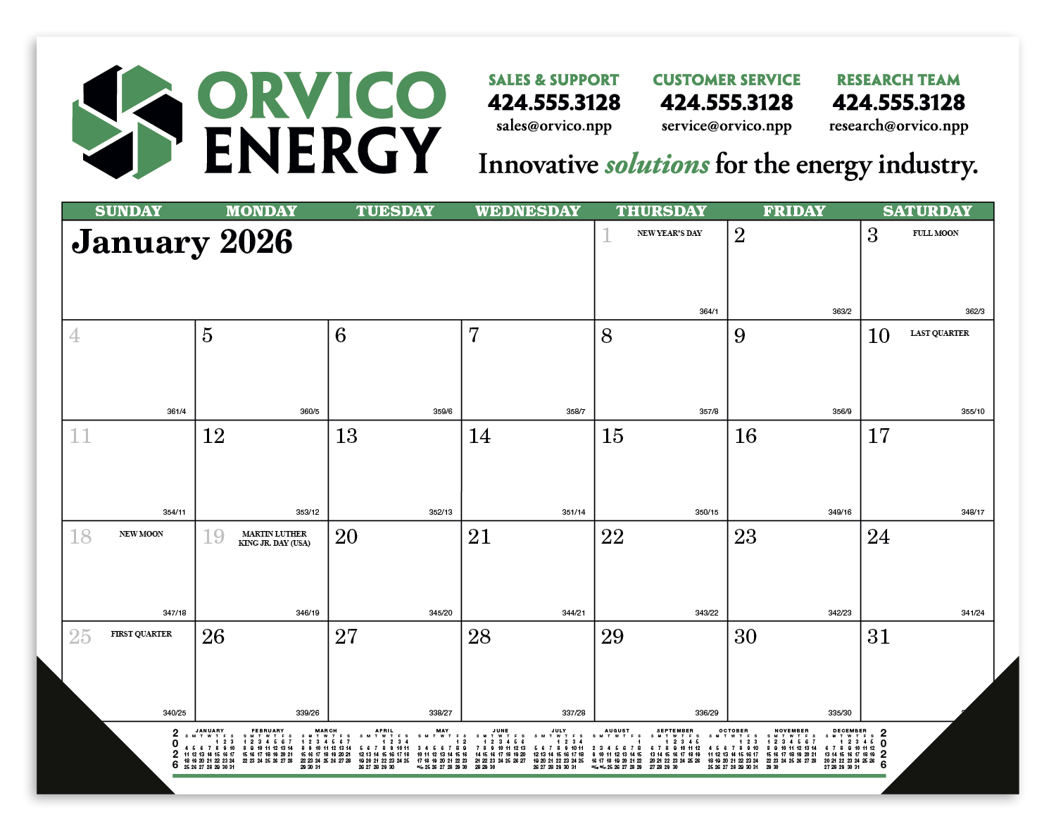 Skinner & Kennedy® Desk Pad Calendar 5