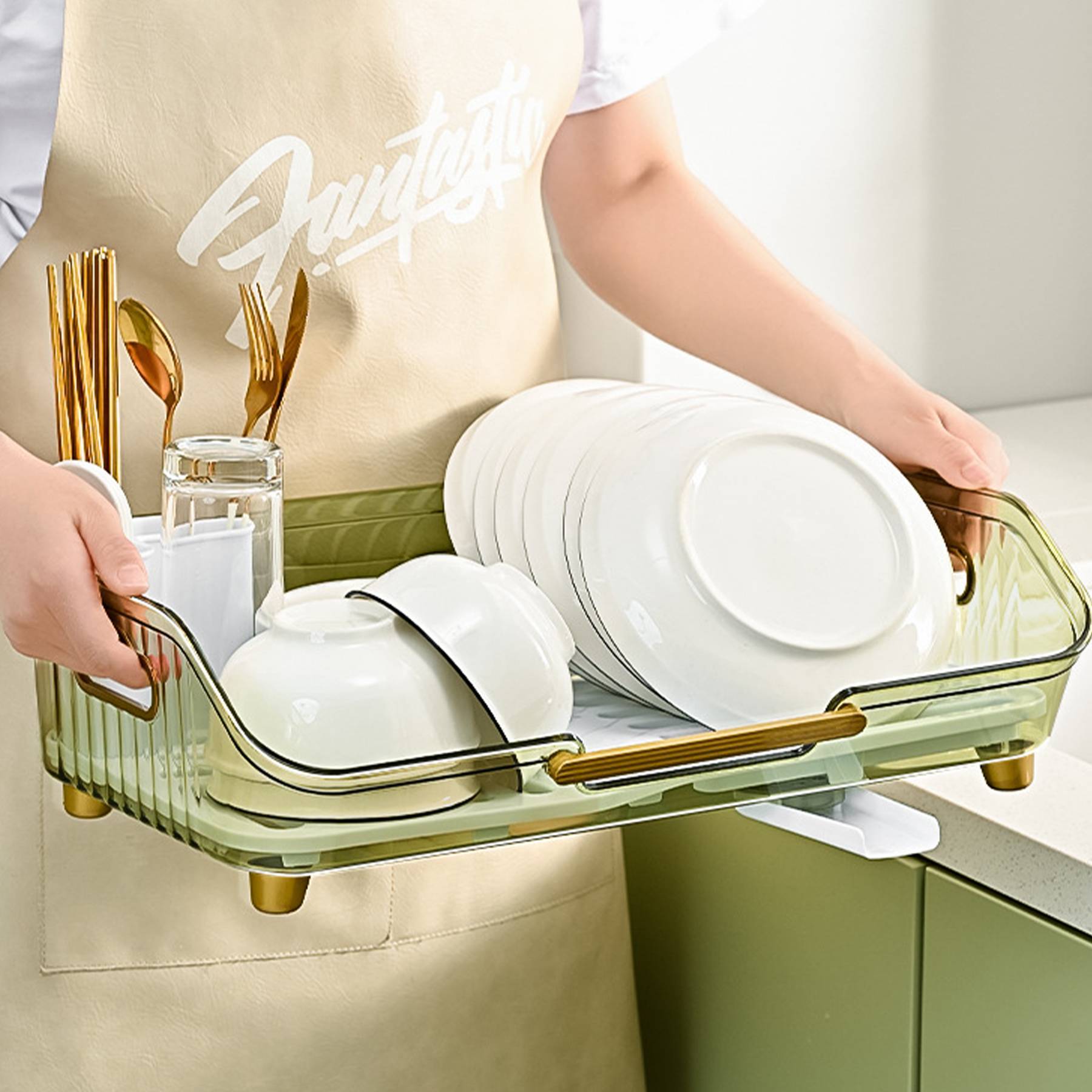 Kitchen crockery storage shelves 2