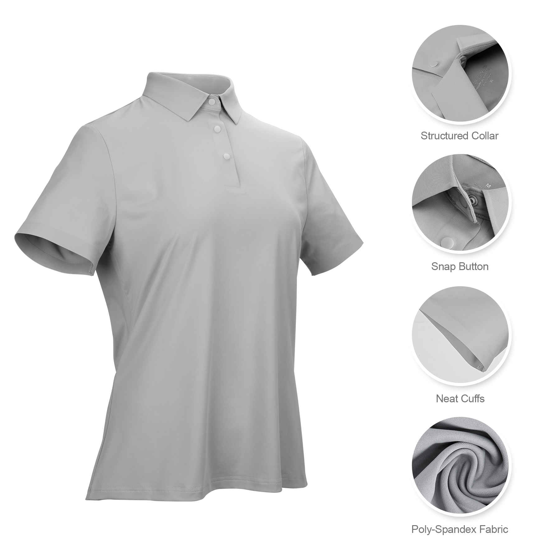 Women's Athletic Performance Short Sleeve Polo Shirt 10