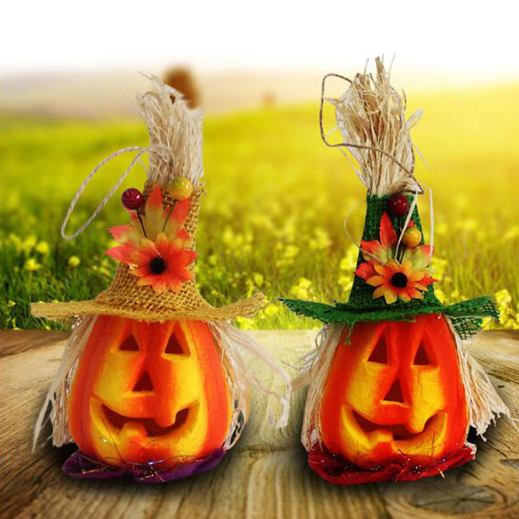 The Green Hat Witchy Trick-Or-Treat Halloween Pumpkin light 4