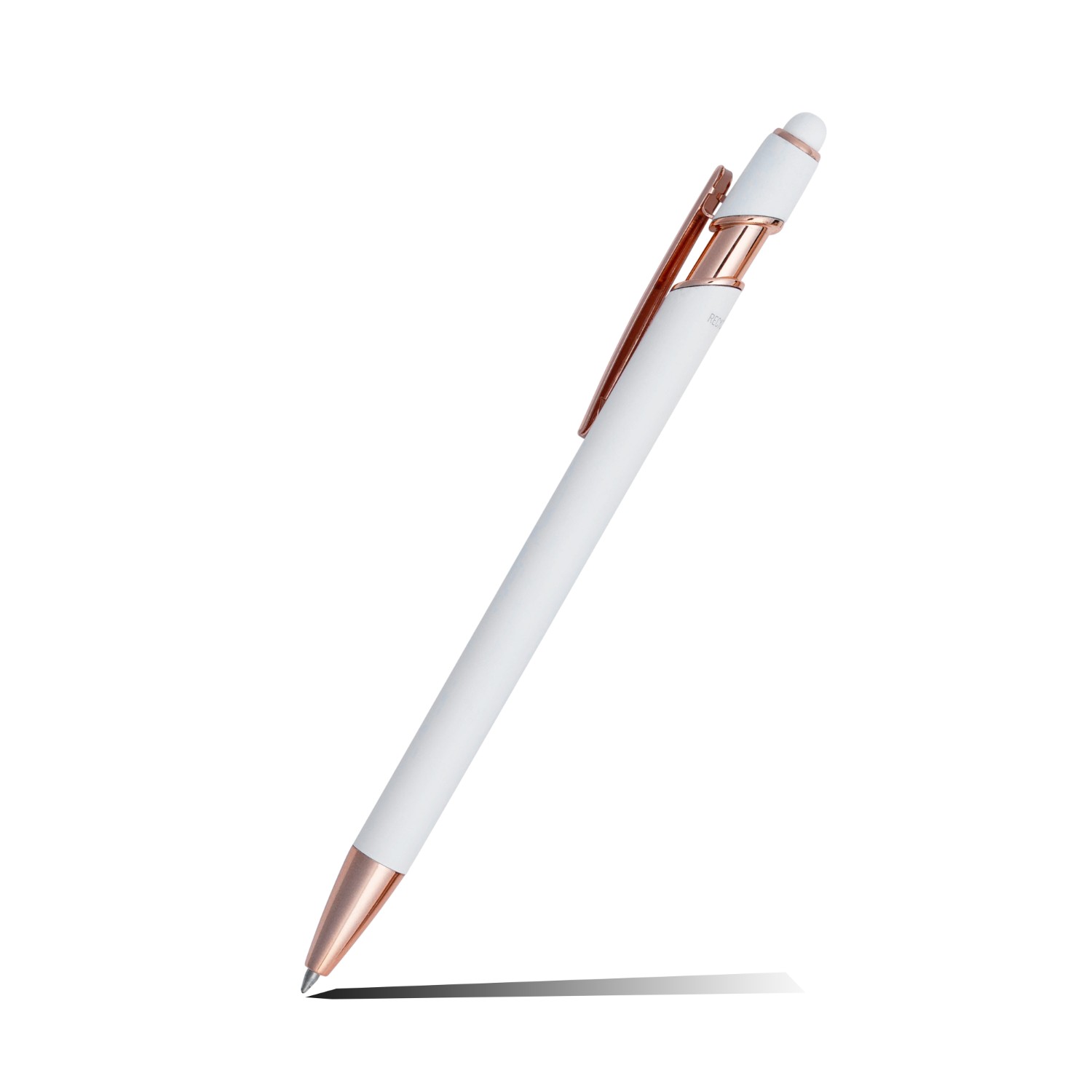 Lexi Stylus Satin Soft Touch Gel Click Pen - Rose Gold (Recycled Aluminum) 10