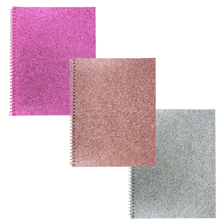 1-Subject Glitter Notebooks Assorted 1