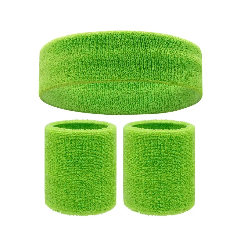 Sweatband Sports Headband Wristband Set 11