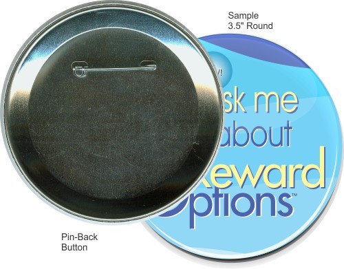 Pin-back 3 1/2 Inch Round Button 1