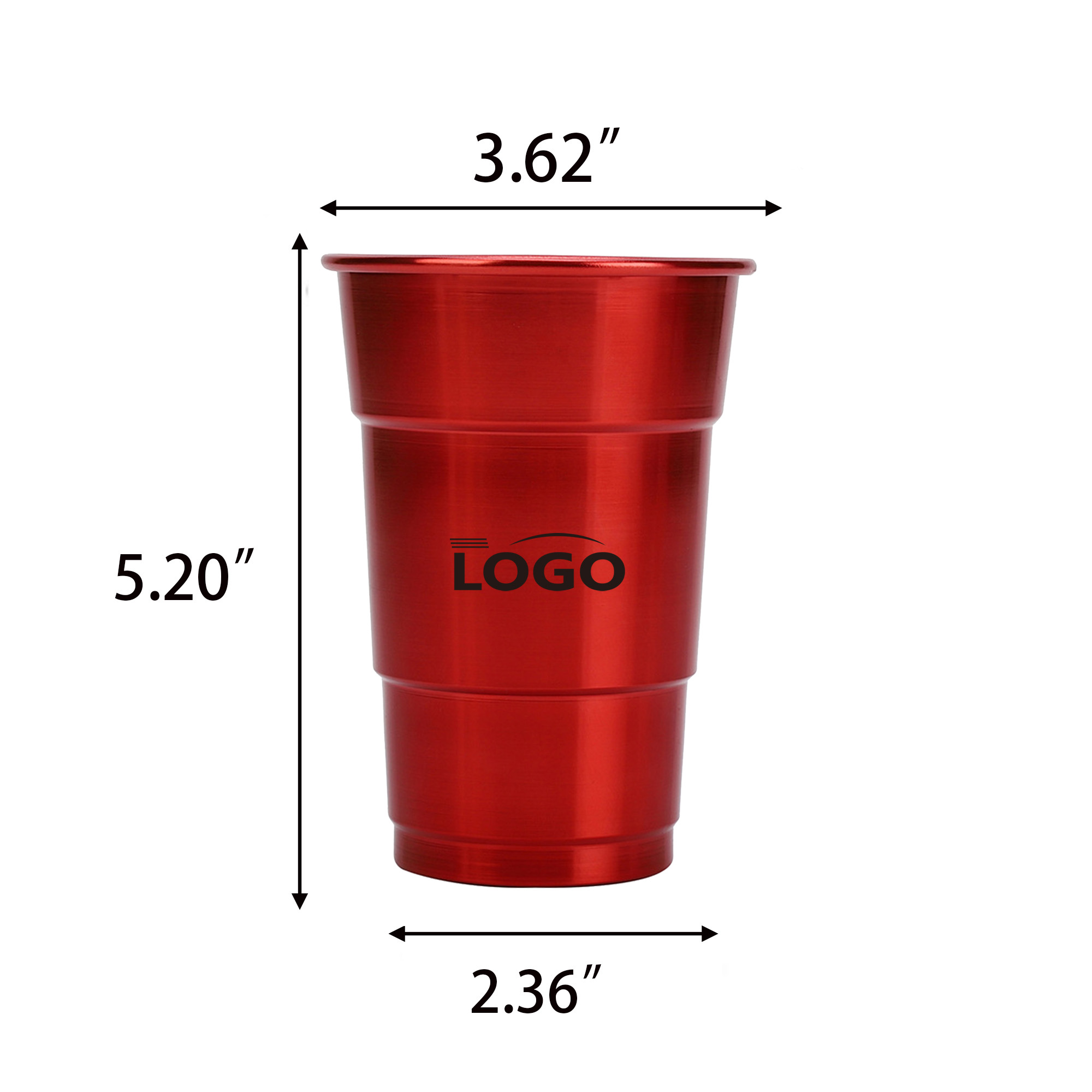 16oz Colorful Metal Party Cup 6