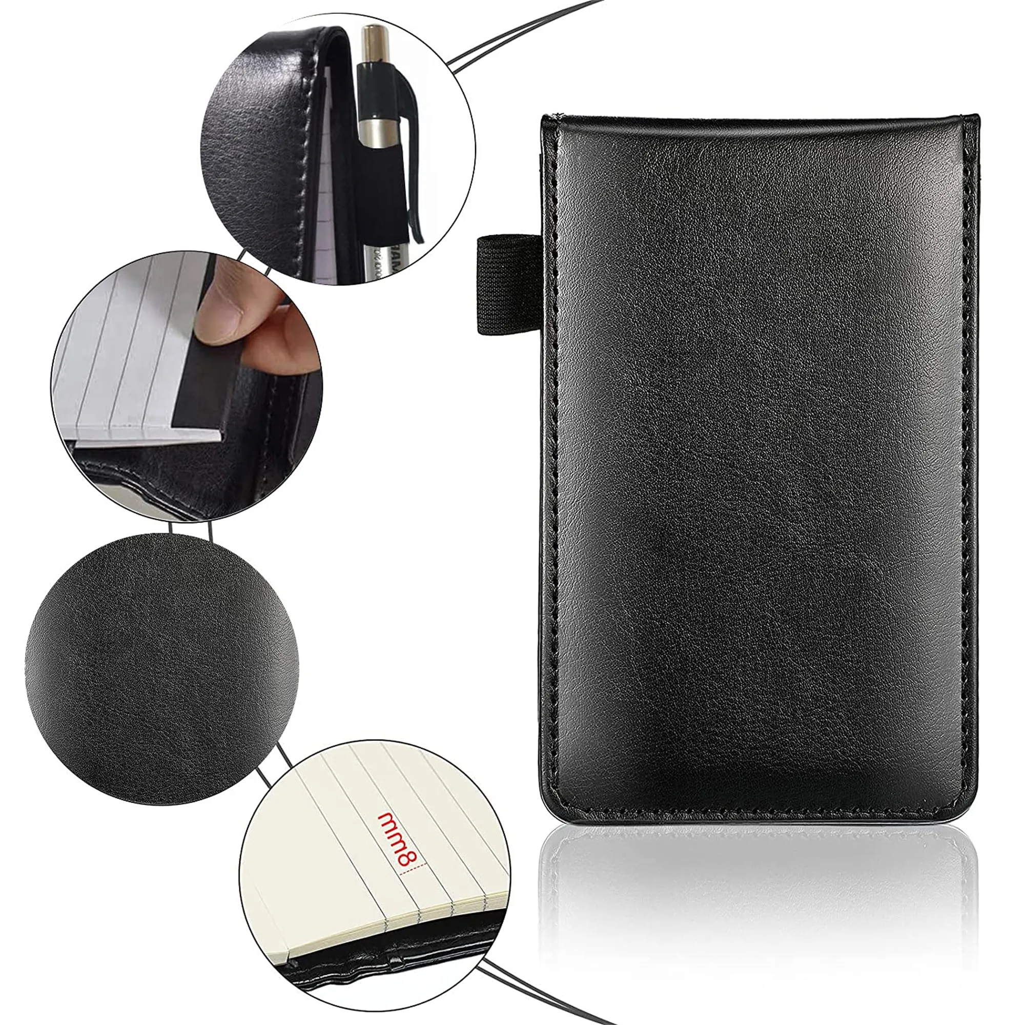 Mini Pocket Notepad Holder With Metal Pen 4