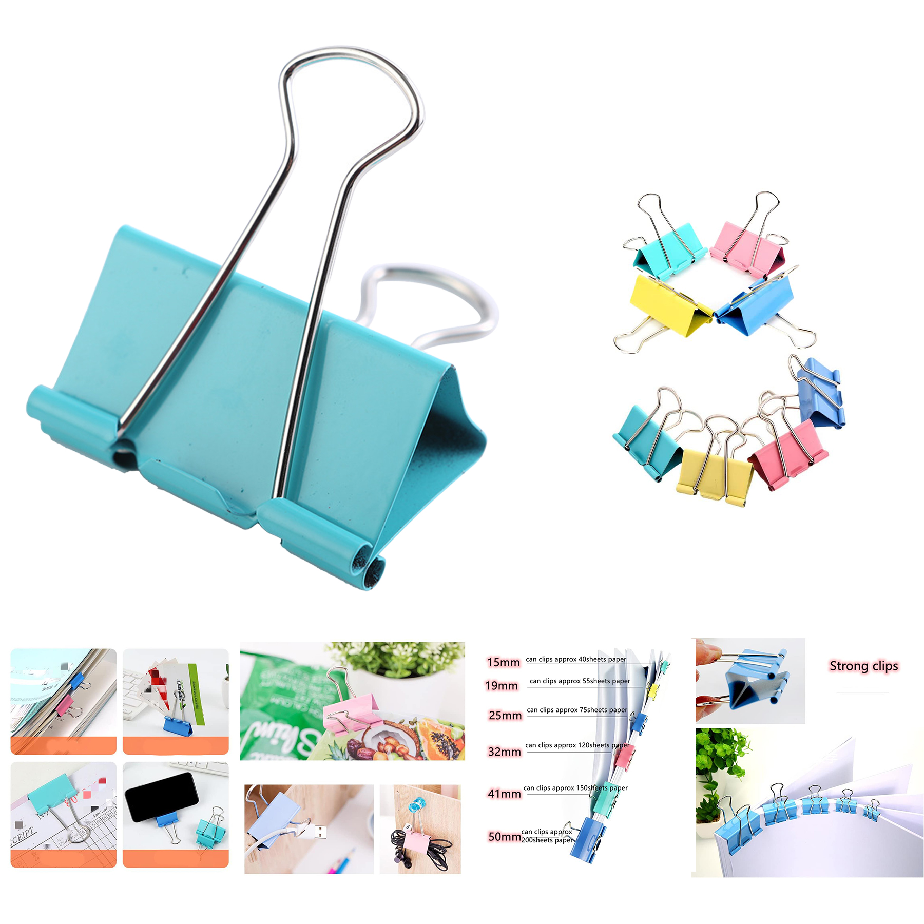40pcs 19mm/0.75inch Binder Clips 2