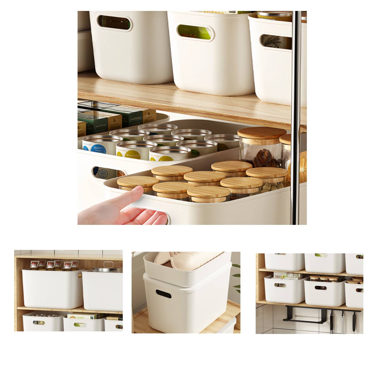 Plastic desktop storage box with cover 5