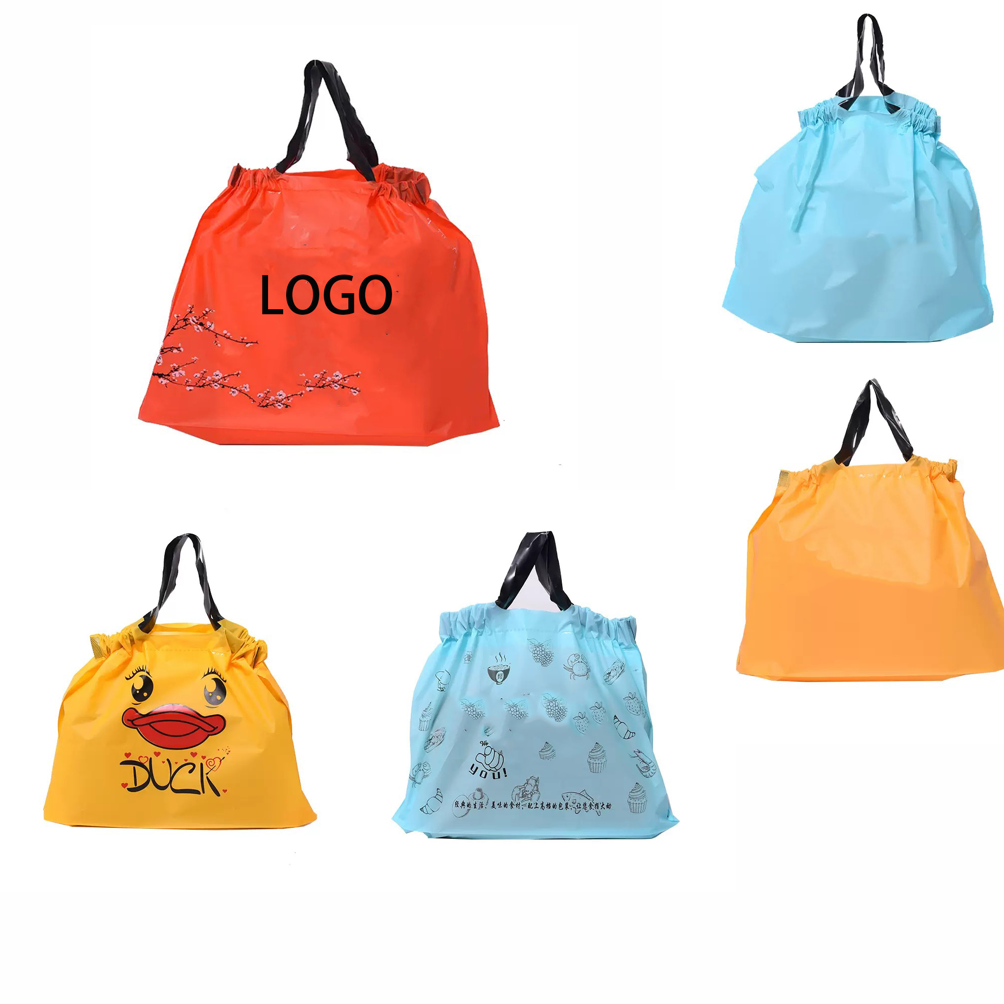 Disposable Plastic Drawstring packaging Bag MOQ 100pcs 1