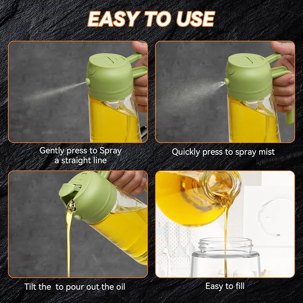 2 in1 Oil Sprayer for Cooking 16oz 7
