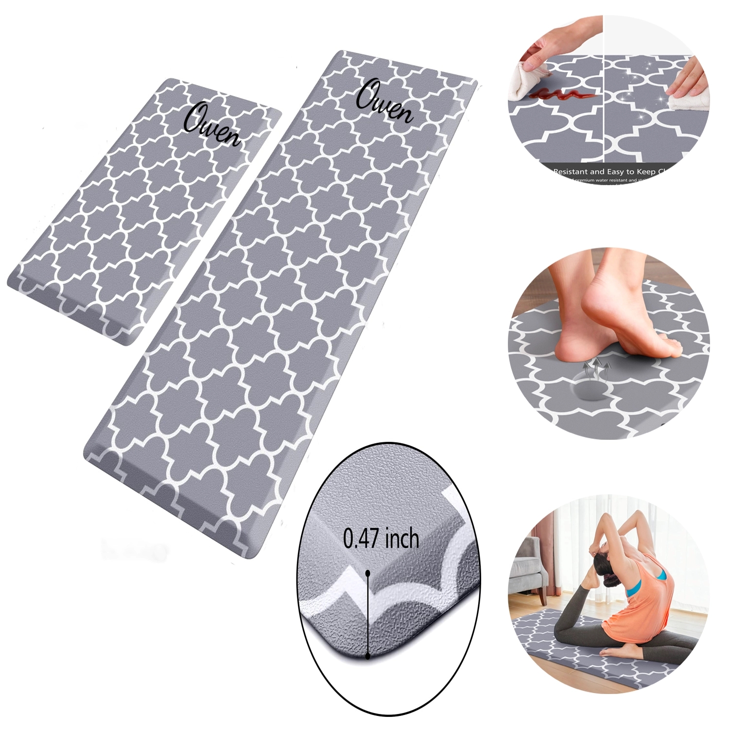 Kitchen Mat 2 Piece Rug Combination Set 2